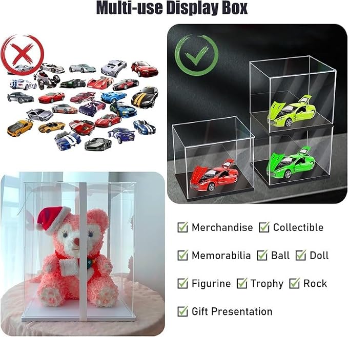 Large Stackable Acrylic Clear Storage Container Boxes for Organizing Kids Toys/ Action Figures/Lego Model Doll Toys Display, 6in/8in/10in/12in/14in/16in/18in/20in/24in/28in Wide Rectangle Square Showc - Image 5