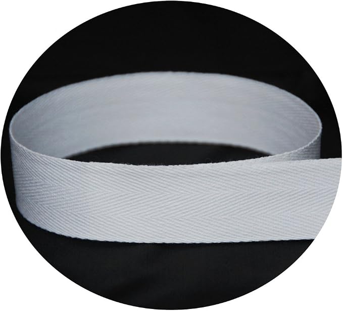 USA Made 1" White Cotton Twill Tape - 144 Yards - Medium Weight - (Multiple Widths & Yardages Available) by TheRibbonFactory%C2%AE