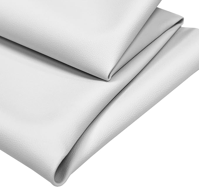 Faux Leather Fabric,54"x72" Thick Durable Synthetic Upholstery Leather Vinyl, Soft Smooth Waterproof, Durable,Replacement Renovate for Wallets, DIY Projects, Furniture, Car Seats 2 Yards-White - Image 7