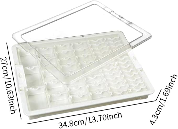 Colaxi Bead Storage Box, 50-Grid Stackable Clear Organizer with Lid and Removable Compartments for Beads, Charms, Jewelry and Crafts - Image 3