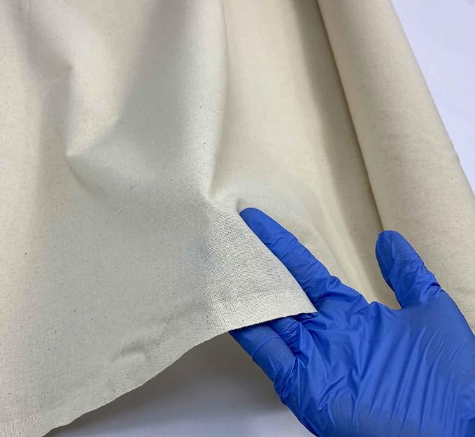 Mybecca 100% Cotton Muslin Fabric/Textile Unbleached, Draping Fabric Wide: 63 inch Natural 1-Yard (5.25 Feet x 3 Feet)(63" x 36") - Image 2