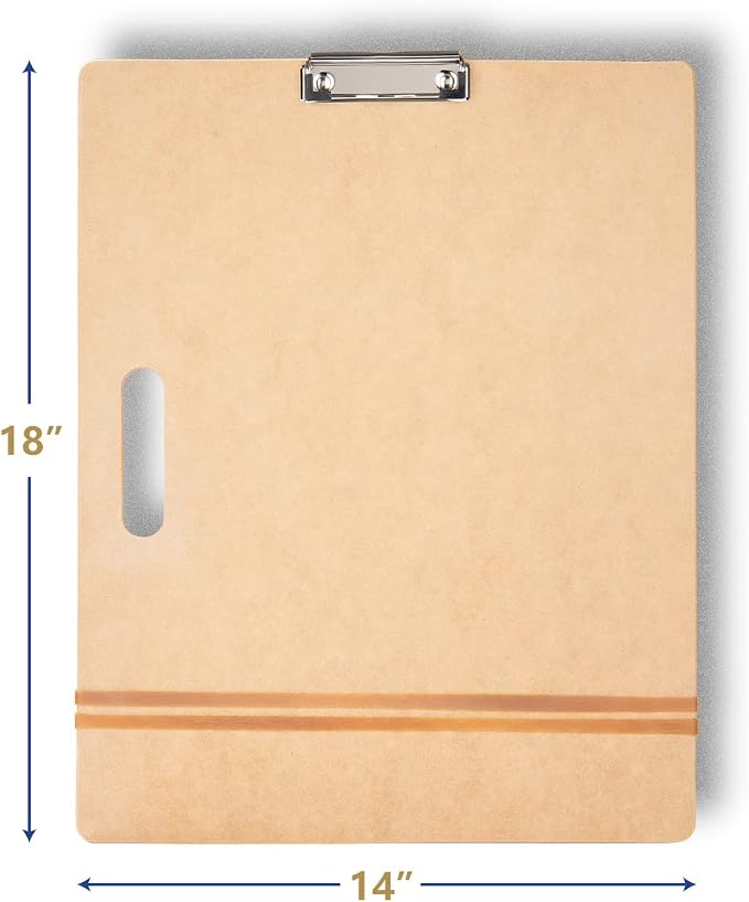 Falling in Art 14x18 Sketch Board with Sturdy Clip &Rubber Bands | Professional Art Drawing Board, Portable Artists Clipboard for Classroom, Studio Drawing, Outdoor Painting - Image 2