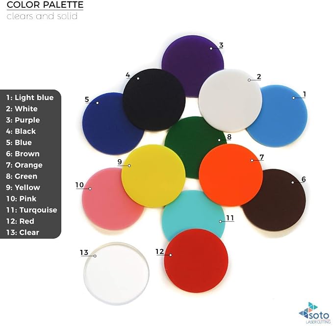 25 Acrylic Keychain Circle Blanks 2.5" OR 3" DIAM. 1/8" Thick (Select Size & Colors) (3" Brown) - Image 2