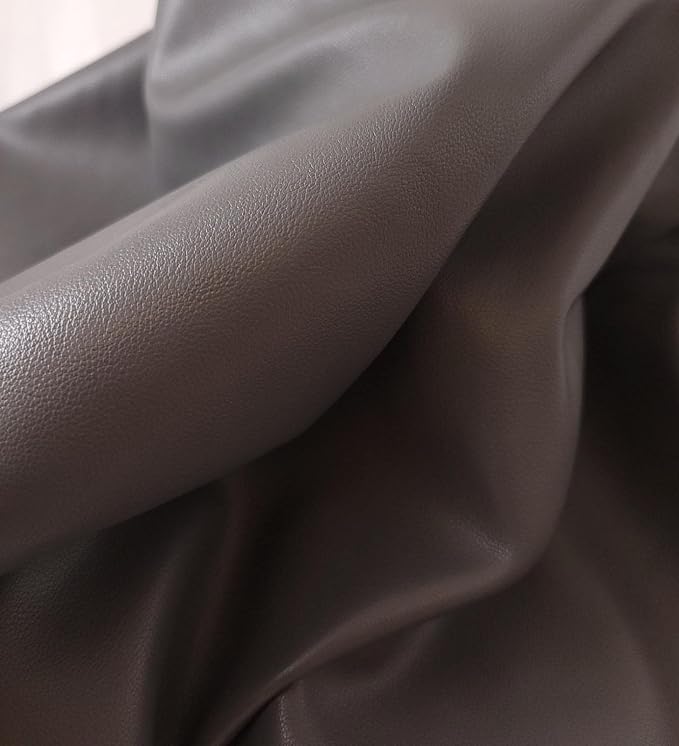 Soft Faux Vegan PU (Peta Approved Vegan) Leather by the Yard Synthetic Pleather 0.9 mm Nappa Yards (360 inch x 54 inch) Soft Smooth Upholstery (Dark Grey, 10 Yards (360"x54")) - Image 5