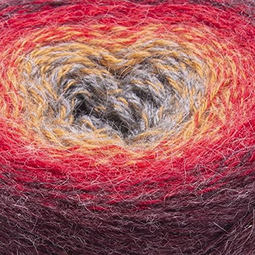 YarnArt Flowers Alpaca – Gradient Cake Yarn, 20% Alpaca 80% Acrylic, 250g/1028 Yards (8.82oz), Soft Multicolor Fine Sport Yarn for Knitting & Crochet Shawls, Sweaters, Scarves (422) - Image 2