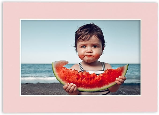 5x7 Mat for 8.5x11 Frame - Precut Mat Board Acid-Free Soft Pink 5x7 Photo Matte Made to Fit a 8.5x11 Picture Frame, Premium Matboard for Family Photos, Show Kits, Art, Picture Framing, Pack of 10 Mats - Image 7