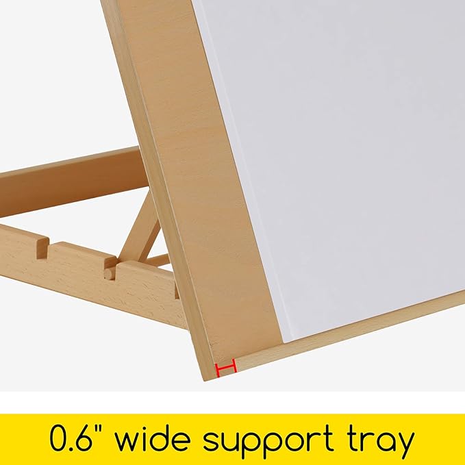 MEEDEN Extra Large(20"x 30") Wooden Tabletop Easel for Painting, 5-Position Adjustable Drawing & Sketching Board, Portable Beechwood Desktop Art Easel Stand for Adults, Artists, Beginners & Student - Image 4