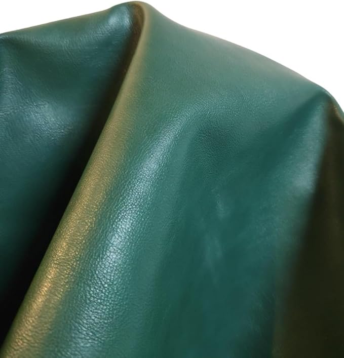 Hunter Green Soft Faux Leather Fabric PU (Peta Approved Vegan) Leather by the Yard Synthetic Pleather 0.9 mm Nappa 54 inch Width Soft Smooth Upholstery (Green, BY THE Yard) - Image 4