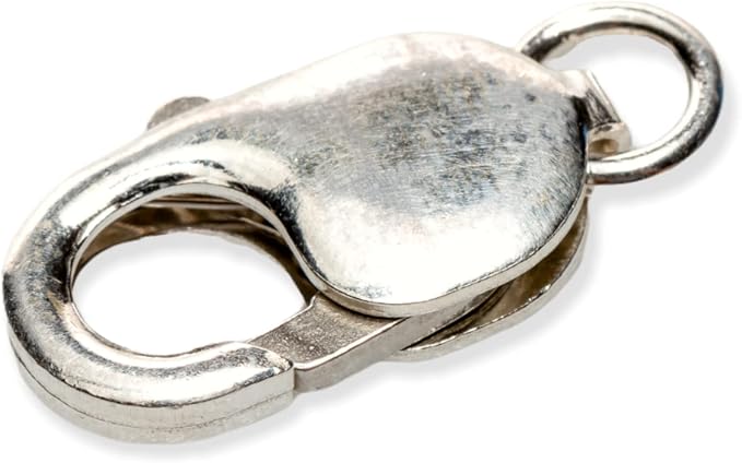 925 Sterling Silver Lobster Claw Clasp with Open Ring 22.9mm by CRAFT WIRE | 1pc 925 Sterling Silver Lobster Claw Clasp with Open Ring, Connector for DIY Jewelry Making, Jewelry Findings, Made in Italy - Image 4