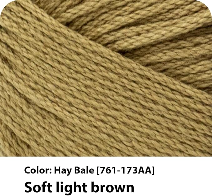 Lion Brand Yarn, 24/7 Cotton Yarn, Hay Bale, Brown, 3 Pack | Light Worsted 100% Mercerized Cotton Yarn for Crochet, Knitting, Craft, 185 Yards of Natural Fiber for Tees, Bags, Dishcloths - Image 2