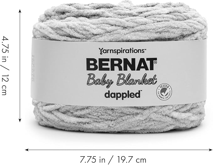 Bernat Baby Blanket Dappled Charcoal Yarn - Ball of 300g/10.5oz - Polyester - 6 Super Bulky - 220 Yards - Knitting/Crochet - Image 10