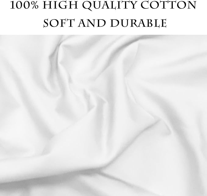 5 Yards White Cotton Fabric by The Yard in Solid Color - 59” Wide High-Density Natural Cotton Material Apparel Cloth for Quilting, Sewing, Crafts, Binding, Backing & Lining - Image 2