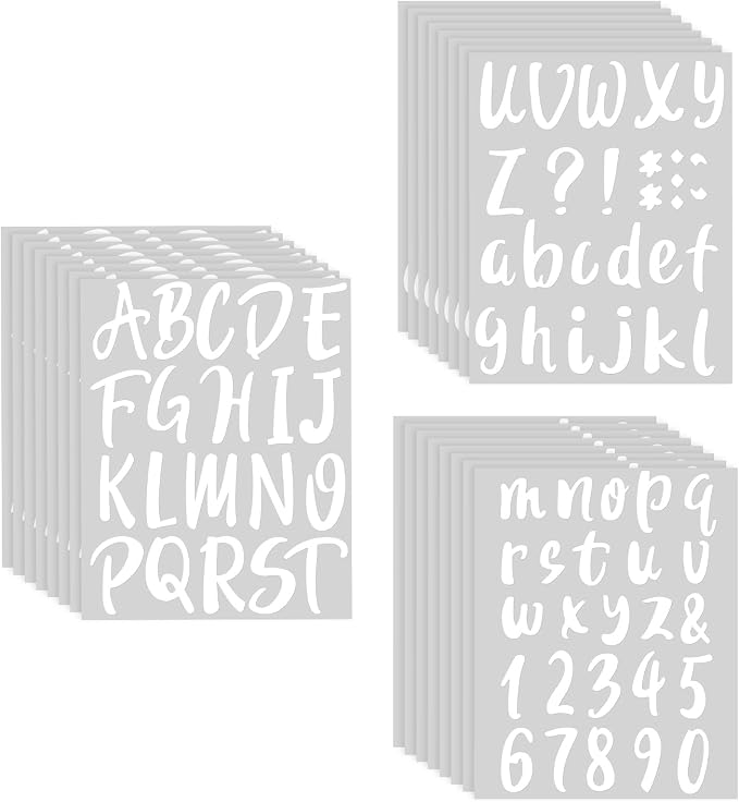 Outus 576 Pcs 8 Sheets Letters Stickers Vinyl Alphabet Number Decals Back to School Supplies for Water Bottles Cups Mailbox Scrapbooking Bulletin Board Classroom Decor(White,3 Inch) by Outus