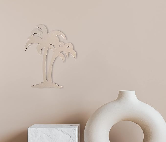 Jess and Jessica Wooden Palm Tree Wall Art 24" x1/4" Thick – Home Decor Accent for Wall Hanging and DIY Crafts, Unfinished MDF Palm Tree Wood Cutouts for Living Room, Bedroom or Tropical Spaces - Image 9