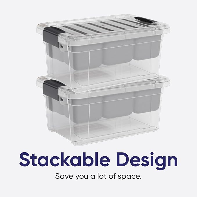 Superio Storage Container Organizing Bin with Removable Tray Plastic Tools, Sewing, Crafts Box, 6.5 Qt, 2 Pack - Image 6