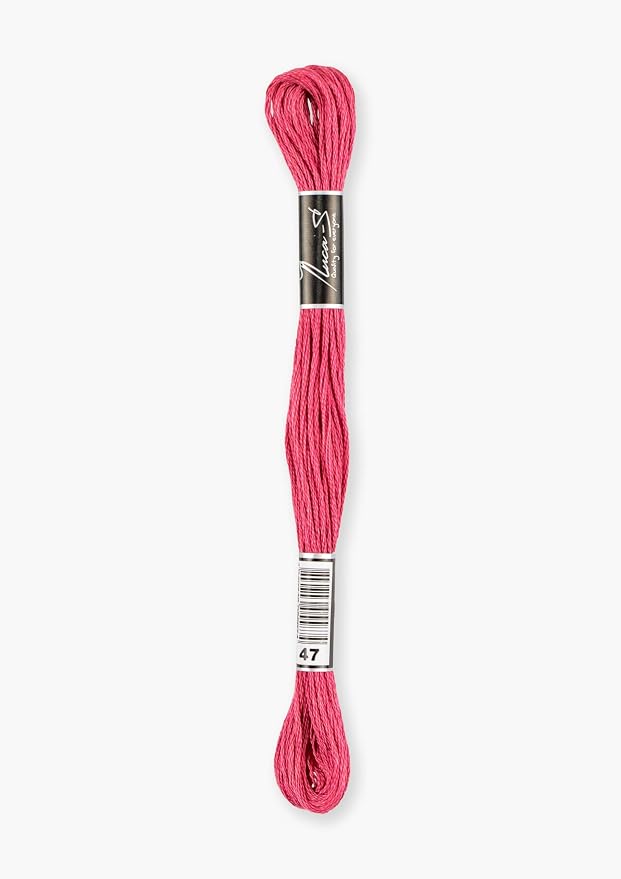 12 Pack of Premium Embroidery Thread Luca-S, 100% Giza Cotton, Oeko TEX Certified Stranded Cotton - 47 / DMC 3731 / Anchor 76 - Image 2