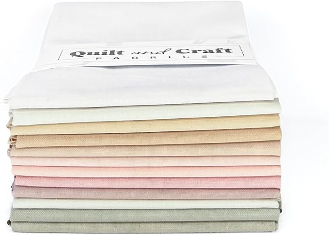 Fat Quarter Bundle - Neutral Color Palette - 100% Cotton Quilting Fabric - 18" x 22" Pre-Cut Squares (Beiges, Creams, Greys) for Sewing & Patchwork - Image 3