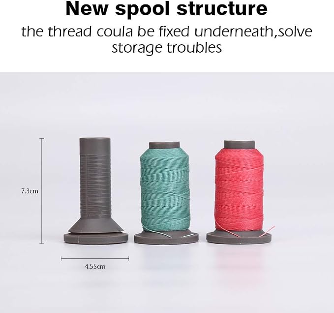 WUTA Leather Sewing Round Waxed Thread New 90 Meter Polyester Hand Sewing Line for Leather Work Cord Tool DIY (Lvory, 0.55mm) - Image 6