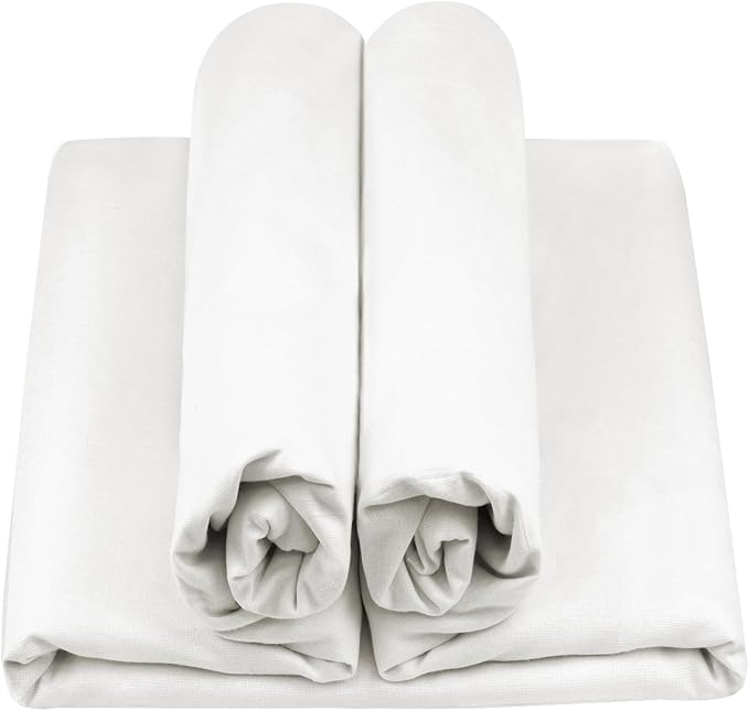 100% Cotton Muslin Fabric, 59" x 5 Yards White Cotton Fabric by The Yard | Medium Weight, Soft & Breathable, Easy Care, BleachedLinen Fabric for Sewing Embroidery, Garments, DIY Crafts, Apparel Cloth by HOTGODEN