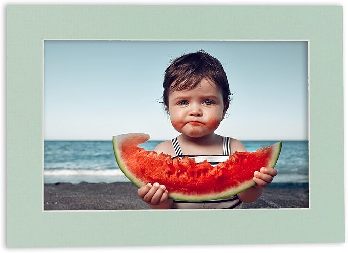 5x7 Mat for 8.5x11 Frame - Precut Mat Board Acid-Free Show Kit with Backing Board, and Clear Bags Honeydew Green 5x7 Photo Matte For a 8.5x11 Picture Frame Matboard for Framing, Pack of 10 Mats - Image 7