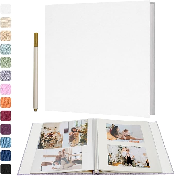 Vienrose Large Photo Album Self Adhesive for 4x6 8x10 10x12 Pictures Scrapbook Album DIY Scrap Book 40 Sticky Pages with A Metallic Pen 13"x12.6"40 Pages | Large Scrapbook Album, 20 Sheets, 4x6 8x10 10x12 Photos, Metallic Pen, DIY Memory Book, Travel P... by Vienrose