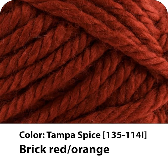 Lion Brand Yarn Hometown Yarn, Super-Bulky Yarn for Knitting, Crocheting, and Crafting, 3 Pack, Tampa Spice | Super Bulky Acrylic Fiber for Warm Crochet Blankets, Knit Winter Hats, Chunky Cardigans, Soft Scarves, Weaving - Image 2