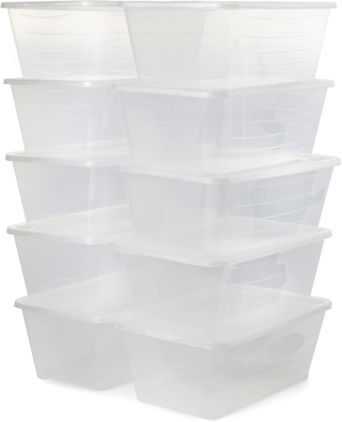 Life Story 20 Pack Plastic Storage Boxes, Stackable Organizer Tote Containers, 6 Liter - Image 6