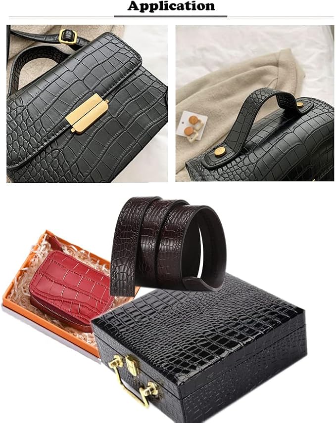 Wento Alligator Skin PU Leather Fabric Faux Leather Fabric Crocodile Fabric Leather Upholstery Fabric By 3 Yards - Image 7