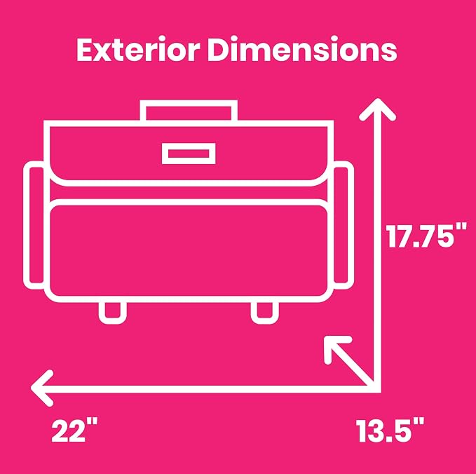 Everything Mary 4 Wheels Collapsible Deluxe Sewing Machine Storage Case - Rolling Trolley Carrying Bag for Brother, Singer - Image 7
