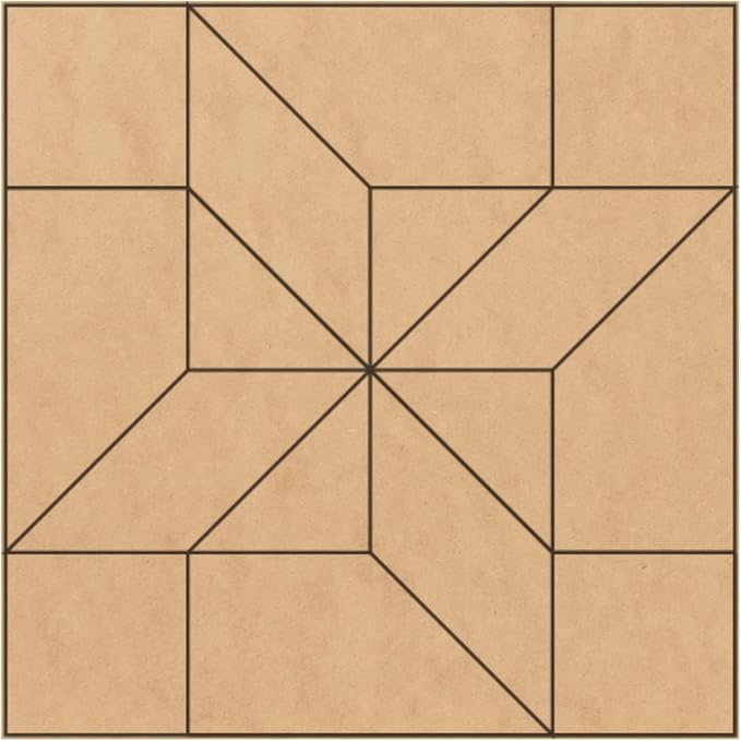 Barn Quilt Patterns for Wood | Unfinished Wood Quilt Block Painting Sign | DIY Painting Craft Kit for Adults | Farmhouse Quilting Decor (18 inches, Friendship Star) by AVTRBoutique
