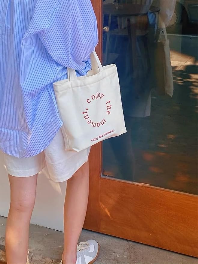 10×8×3 Inch - Small Canvas Tote Bags for Kids Mini Gift Bulk for Painting DIY Arts & Crafts Thick Fabric Bland Bags - Image 7