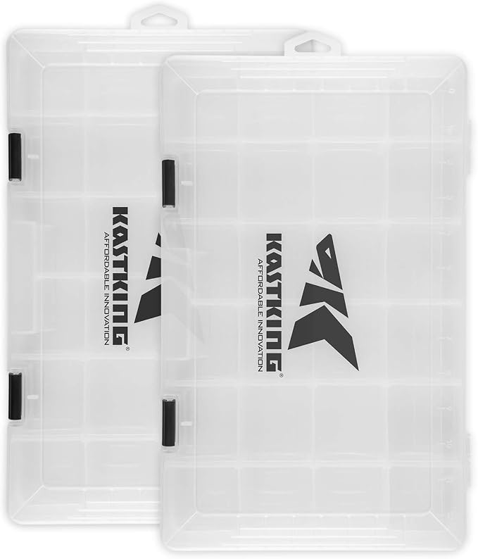 KastKing Utility Tackle Boxes, 3600 and 3700 Fishing Tackle Trays | Plastic Storage Organizer Box with Removable Dividers, Durable, Fishing Tackle Storage, Box Organizer by KastKing