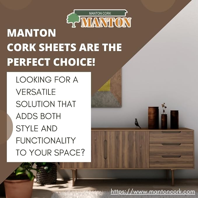 Manton Cork 24" x 36" x 1/4" Thick Cork Sheets (2-Pack), 100% Natural and Sustainable Cork Bulletin Boards. Perfect for Home, School, and Office - Image 6