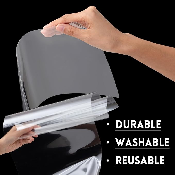 Frienda 12 Inches x 80 ft Rolls 4 Mil Acetale Stencil Sheets for Crafts, Acetate Sheets Reusable for Crafts, Cake Collar Roll for Baking, Stencil Paper Vinyl for Cutting Machines(Clear) - Image 3