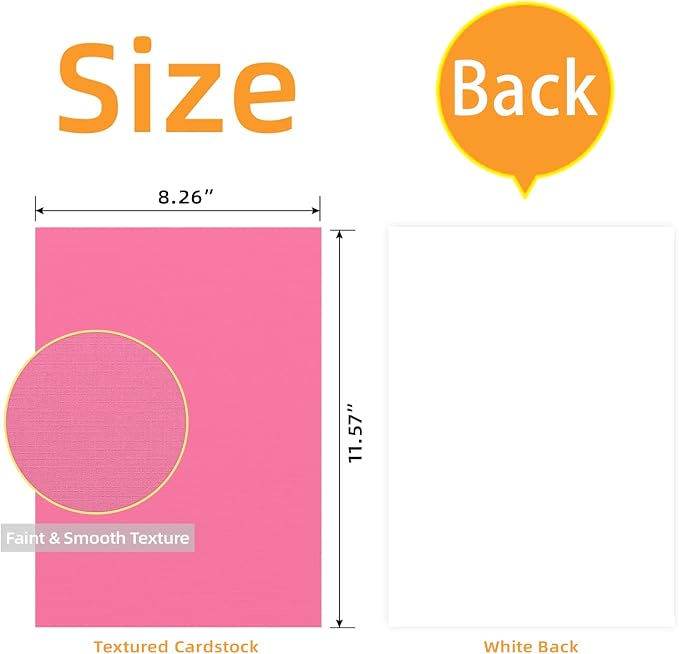 60 Sheets Textured Colorful Card Stock 28 Multicolor Cardstock 250 gsm Faint Texture, Single-Sided Printed Colored Paper for Card Making, Scrapbooking, Paper Craft - Image 3