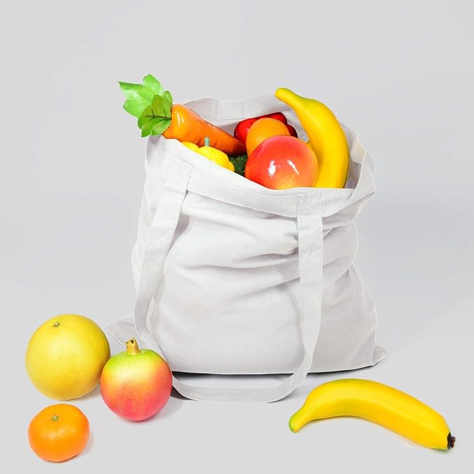 NPBAG 25 Pack 15'' X 16'' White Cotton Tote Bags, Lightweight Blank Bulk Cloth bags with 1pc of PTFE Teflon Sheet - Image 4
