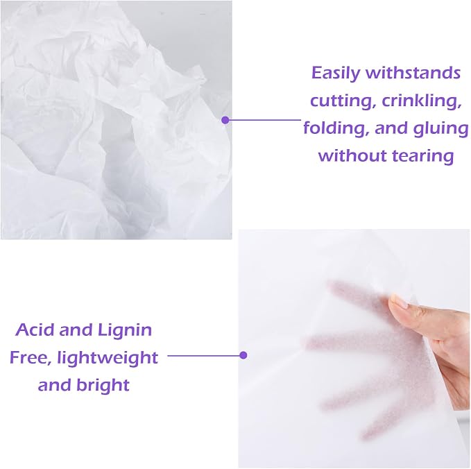 Simetufy 115 Sheets 20x30 White Tissue Paper for Gift Bags | Large Acid Free Tissue Paper Bulk for Packaging Wrapping, Clothing Storage Crafts Mother's Day Birthday Wedding Holiday - Image 3