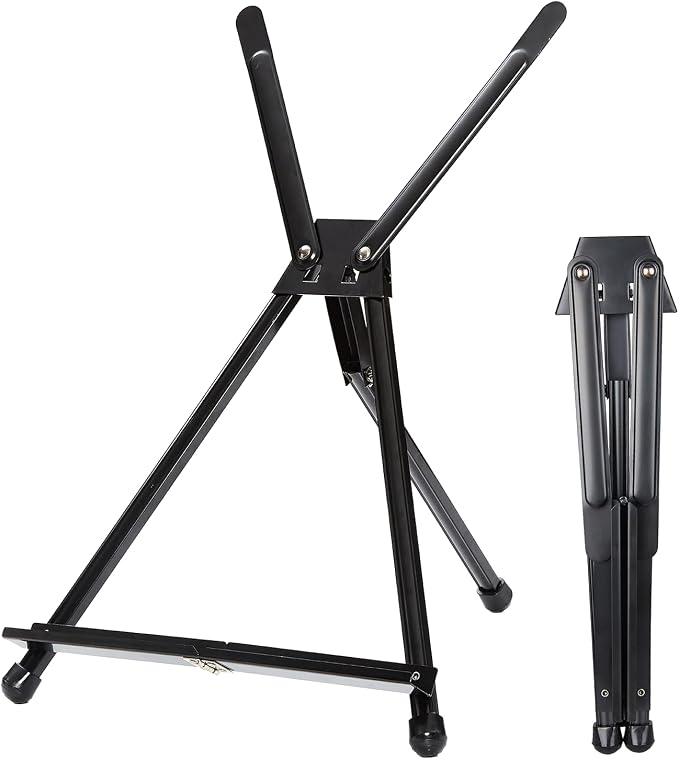 MEEDEN Tabletop Easels, Metal Easel Stand for Painting & Display, Aluminum Desktop Art Painting Easel, Foldable Portable Paint Easel Tripod Stand for Canvas, Paintings, Photos, Books, Signs by MEEDEN
