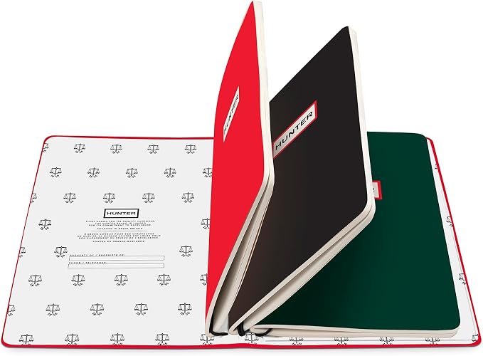 Hunter - Rambler Refillable Notebook, 8.6” X 6” Book with 3 A5 Booklets, 80 Pages Each of Lined Paper, Dot Grid, & Blank Pages for Drawing or Journaling, Elastic Band & Inside Pocket, Hunter Red - Image 5