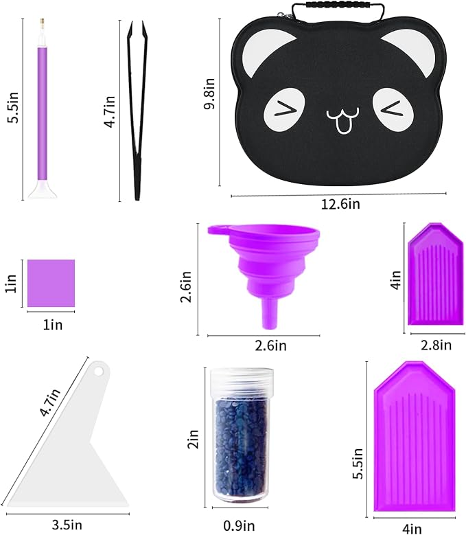 ZORETCO Diamond Art Storage with 60 Containers, Diamond Art Kits for Adults | Diamond Painting Storage Case with Tools, Diamond Art Supplies Storage for Diamond Painting Accessories, Bead Gem Organizer - Image 5