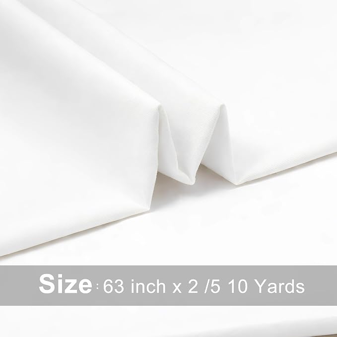 100% Cotton Fabric 2 Yards 59 Inch Width Natural Color | Muslin Fabric for Embroidery Sewing Quilting Backing Lining DIY Garments Crafts - Image 3