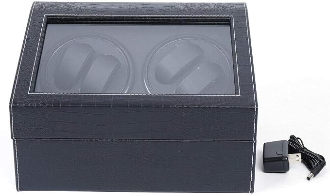 Watch Box, Luxury Auto Rotation Watch Winder Box, 4+6 Watch Storage Display Case Box Holder for Men, Best Gift for Thanksgiving Day Christmas, Black - Image 5