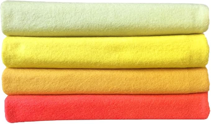4pcs Thick 1.4mm Soft Felt Fabric Sheet Assorted Color Felt Pack DIY Craft Sewing Squares Nonwoven Patchwork (92x90cm Yellow) - Image 4