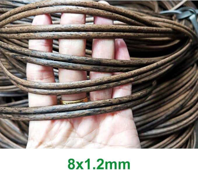 500g Synthetic Rattan Weaving Material, Plastic Wicker Repair Kit PE Rattan Roll for Furniture Repair Woven Handmade Baskets (Width 8mm, Thickness 1.2mm) - Image 2