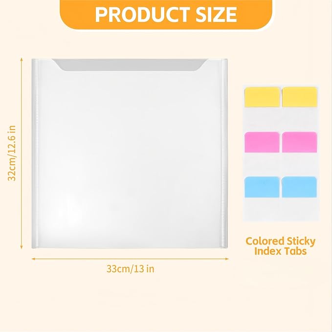 40 Pack Scrapbook Paper Storage 12x12 Paper Organizer with 120PCS Sticky Index Tabs for Holding Scrapbooking, Vinyl Sheets, Cardstock and Photos - Image 2