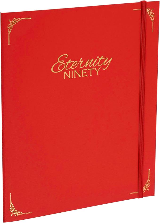 New York Central Eternity Ninety Flat Book - 8x10 Sketch Watercolor Journal - Red Soft Paperback Cover - Watercolor Sketchbook Journal w/Elastic Band, 10 Sheets 100% Cotton, 90 lb Cold-Pressed by NewYorkCentral