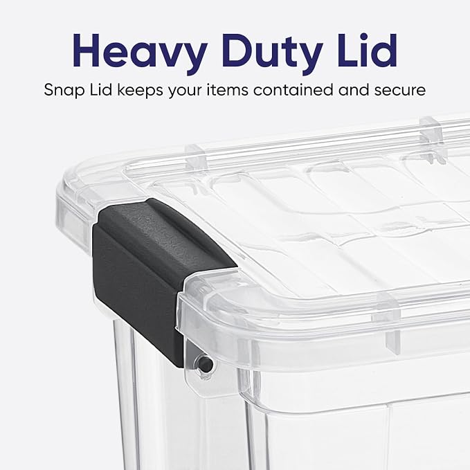 Superio Small Storage Container Organizing Bin with Removable Tray Plastic Tools, Sewing, Crafts Box, 3.5 Qt, 6 Pack - Image 5