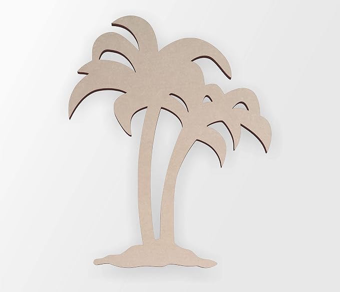 Jess and Jessica Wooden Palm Tree Wall Art 24" x1/4" Thick – Home Decor Accent for Wall Hanging and DIY Crafts, Unfinished MDF Palm Tree Wood Cutouts for Living Room, Bedroom or Tropical Spaces - Image 4
