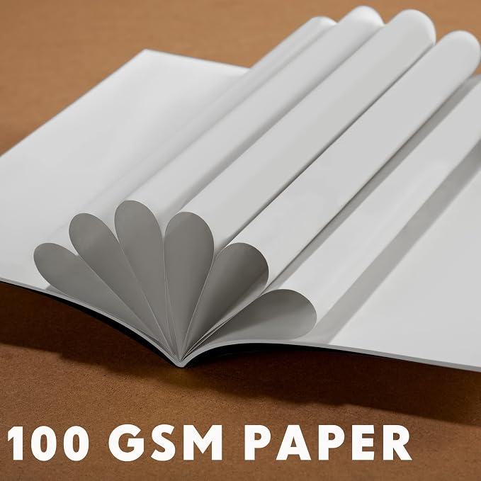 100 Pcs A5 Journals Notebooks Bulk,Black,Blank | Kraft Softcover Small Notebooks 5.5 Inch x 8.3 Inch Notepads with 60 Page 30 Sheet for Writing Sketch Travel Office Supplies - Image 3