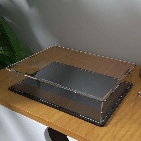 Large Display Case for Books and Award Medal , Clear Acrylic Protector Box for Sport Medals, Badges, Coins, Cards, Stamps, Rings, Books and Magazine, 16 x 13 x 4 inch